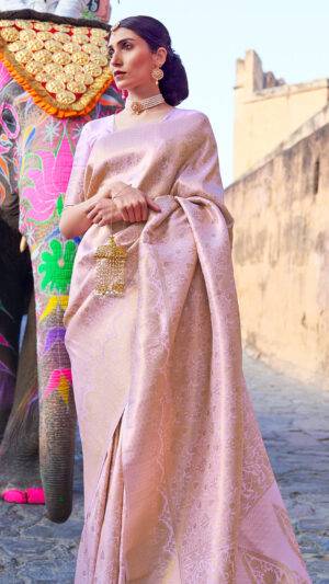 Lilac Purple Kanjivaram Saree